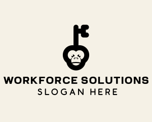 Monkey Security Key logo design