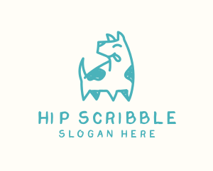 Scribble Pet Dog logo design