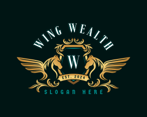 Pegasus Wing Crest logo design