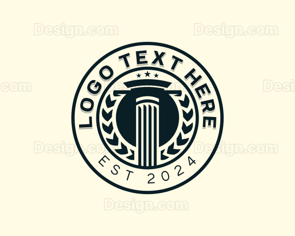 Star Column Wreath Logo