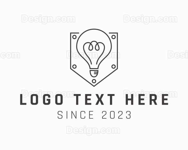 Electric Light Bulb Shield Logo