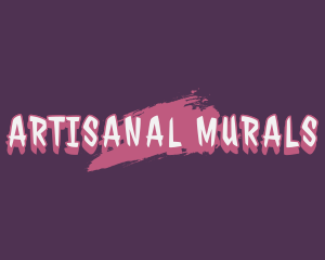 Pink Mural Graffiti logo design