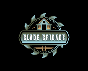 Saw Blade Carpentry logo design