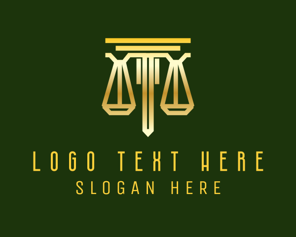 Gold Justice Scale Notary logo