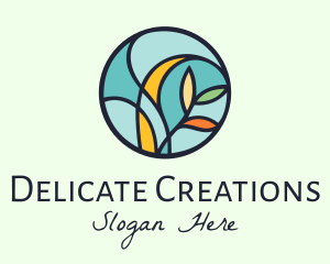 Nature Stained Glass logo design