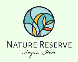 Nature Stained Glass logo design