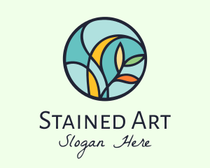 Nature Stained Glass logo design