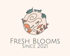 Mushroom Farm Embroidery  logo design