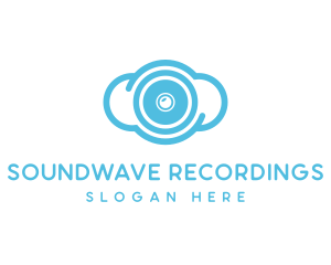 Cloud Vinyl Record logo design