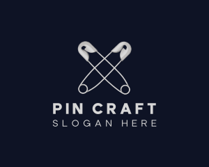 Safety Pin Sewing logo design