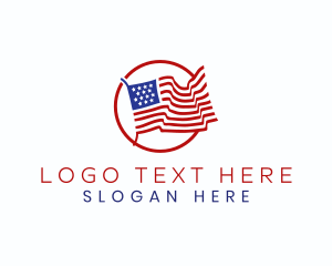 USA Flag Badge logo