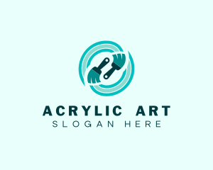 Painting Brush Paint Swirl  logo