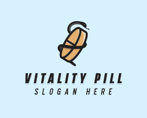 Snake Pharmaceutical Tablet logo design