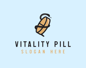 Snake Pharmaceutical Tablet logo design