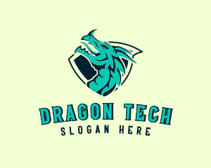 Gaming Dragon Character logo design