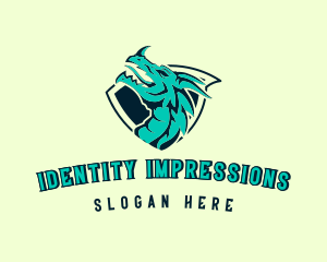 Gaming Dragon Character logo