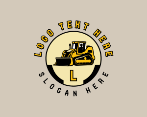 Bulldozer Industrial Machinery Logo