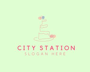 Wedding Cake Pastry logo design