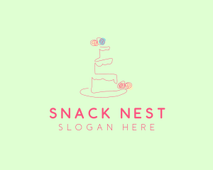 Wedding Cake Pastry logo design