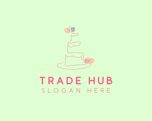 Wedding Cake Pastry logo design