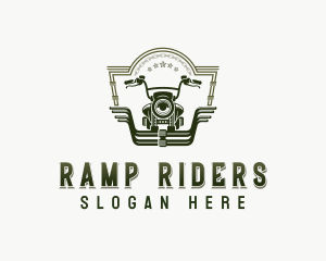 Biker Motorcycle Rider logo design