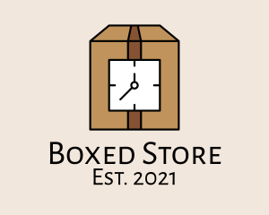 Clock Box Timer logo design