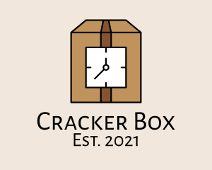 Clock Box Timer logo design