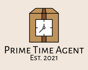 Clock Box Timer logo design