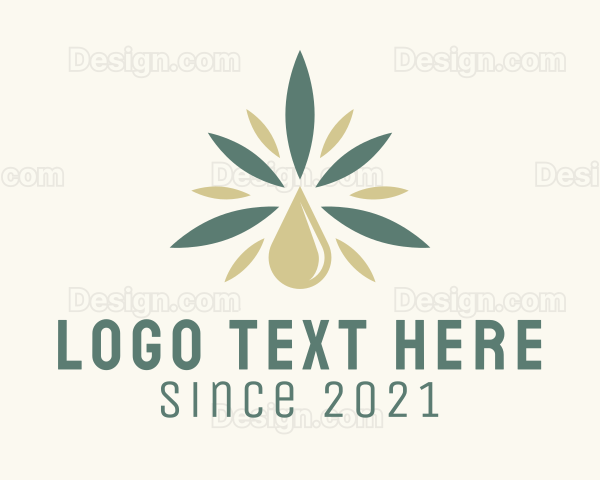 Cannabis Oil Drop Logo