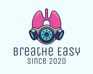 Lung Respirator Mask logo design