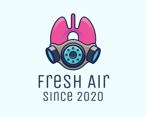 Lung Respirator Mask logo design