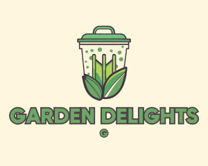 Recycling Trash Bin logo design