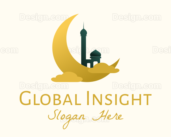 Moon Clouds Mosque Logo