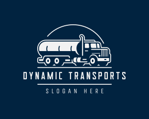 Tank Truck Transport Vehicle logo design