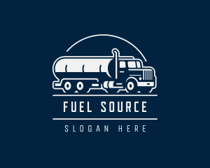 Tank Truck Transport Vehicle logo design