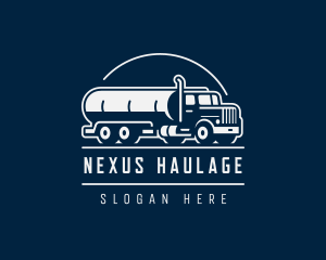 Tank Truck Transport Vehicle logo design