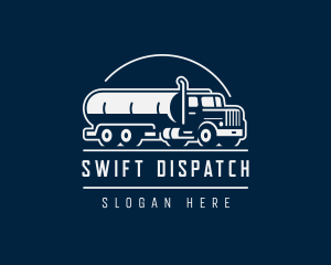 Tank Truck Transport Vehicle logo design