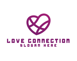 Heart Basketball Love logo design