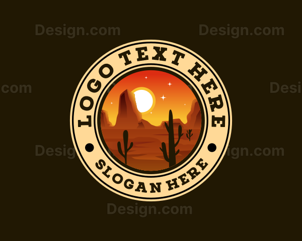 Desert Adventure Cactus Logo