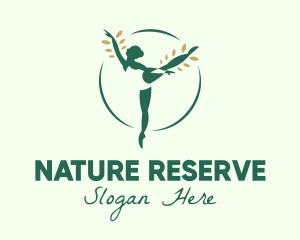 Natural Ballet Dancer logo design