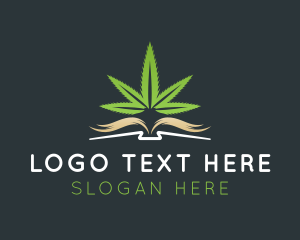 Marijuana Book Leaf logo