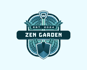 Shovel Landscaping Gardening logo design