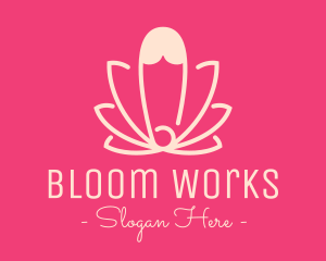 Pink Lotus Safety Pin logo design