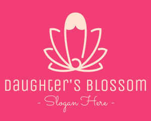 Pink Lotus Safety Pin logo design