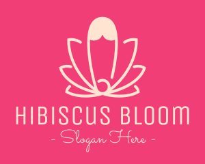 Pink Lotus Safety Pin logo design