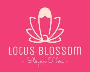 Pink Lotus Safety Pin logo design