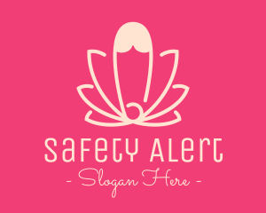 Pink Lotus Safety Pin logo design