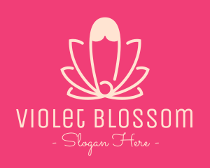 Pink Lotus Safety Pin logo design