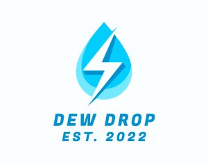 Hydroelectric Power Droplet logo design