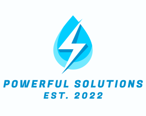 Hydroelectric Power Droplet logo design